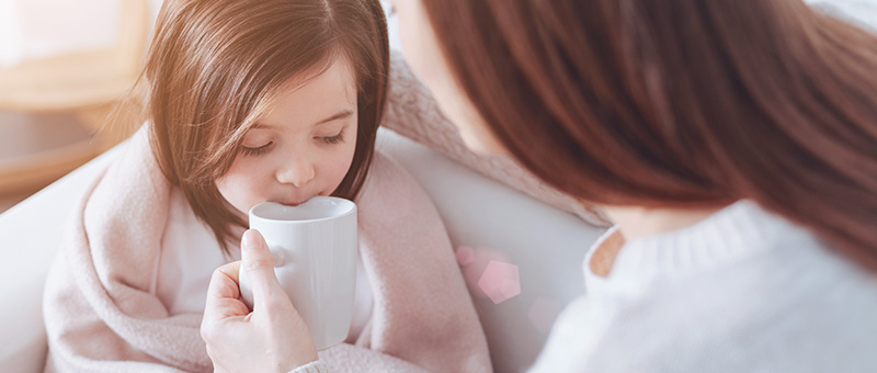 Moeder die zorgt voor ziek kind
